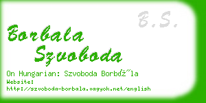 borbala szvoboda business card